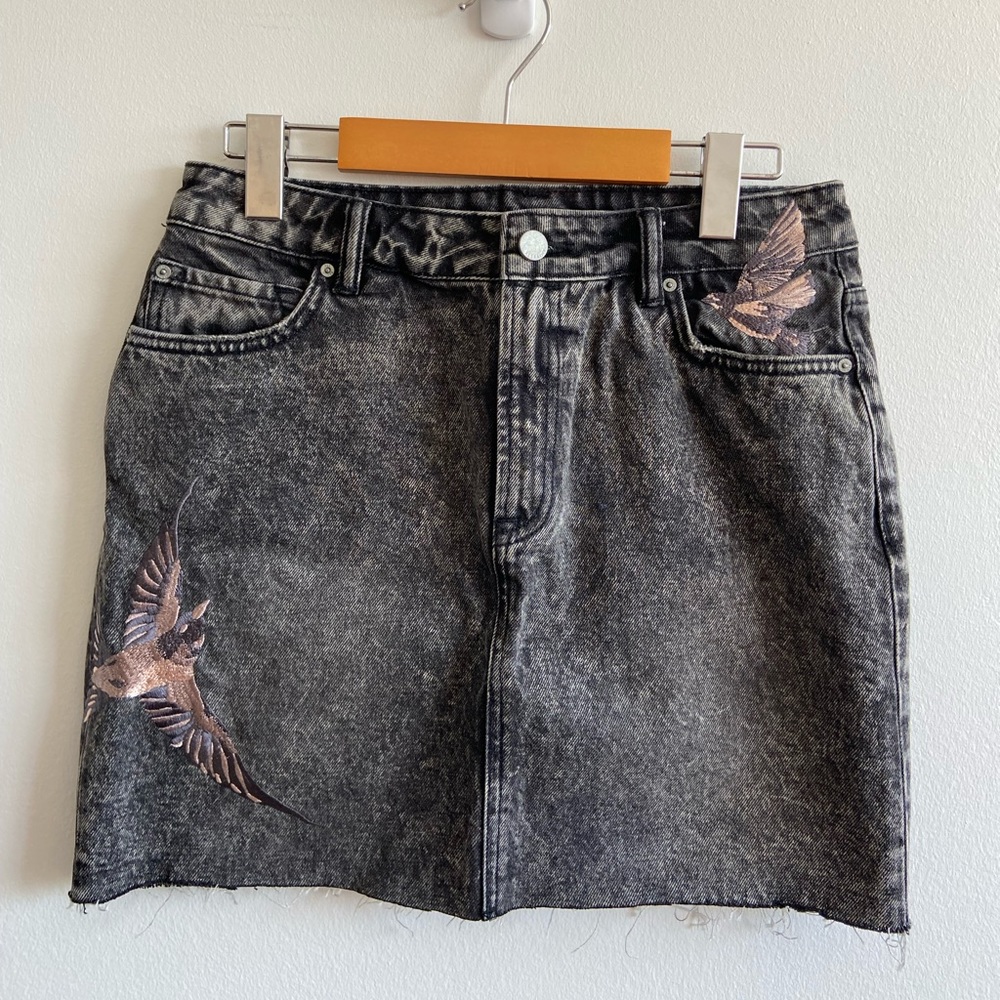 All Saints jean skirt
